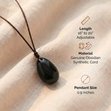 Obsidian Necklace - Nature Pendant