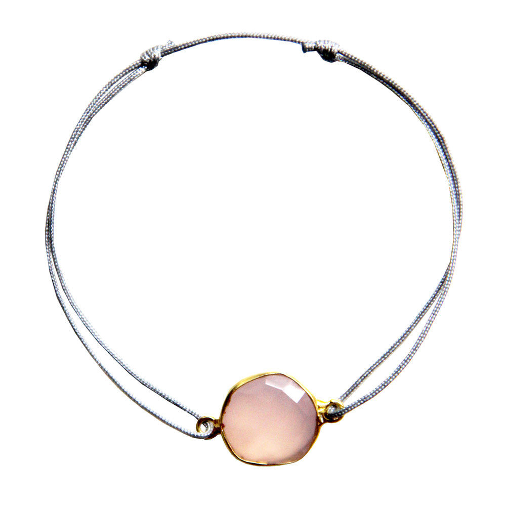Rose Quartz Bracelet - Medallion
