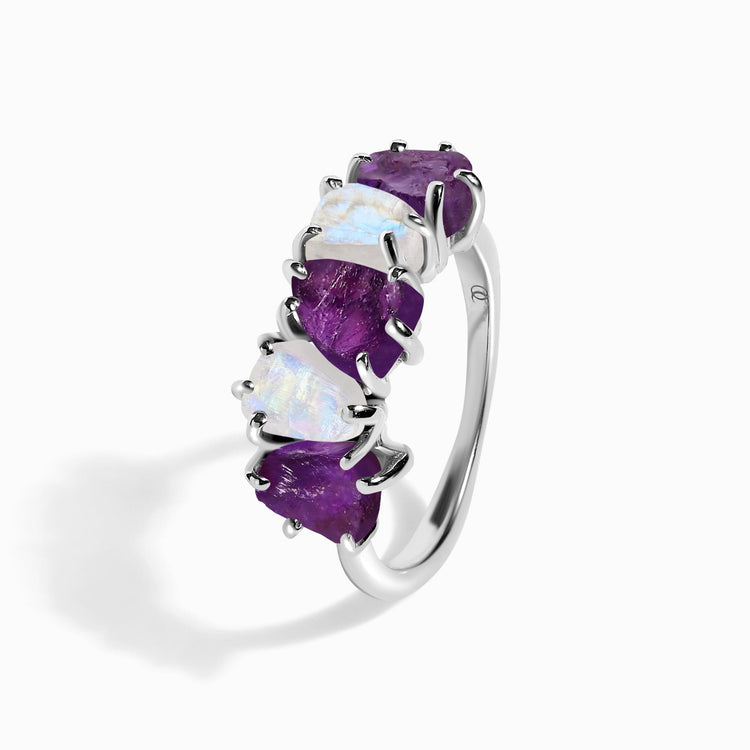 Amethyst & Moonstone Ring