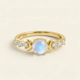 Moonstone Ring - Double Moon