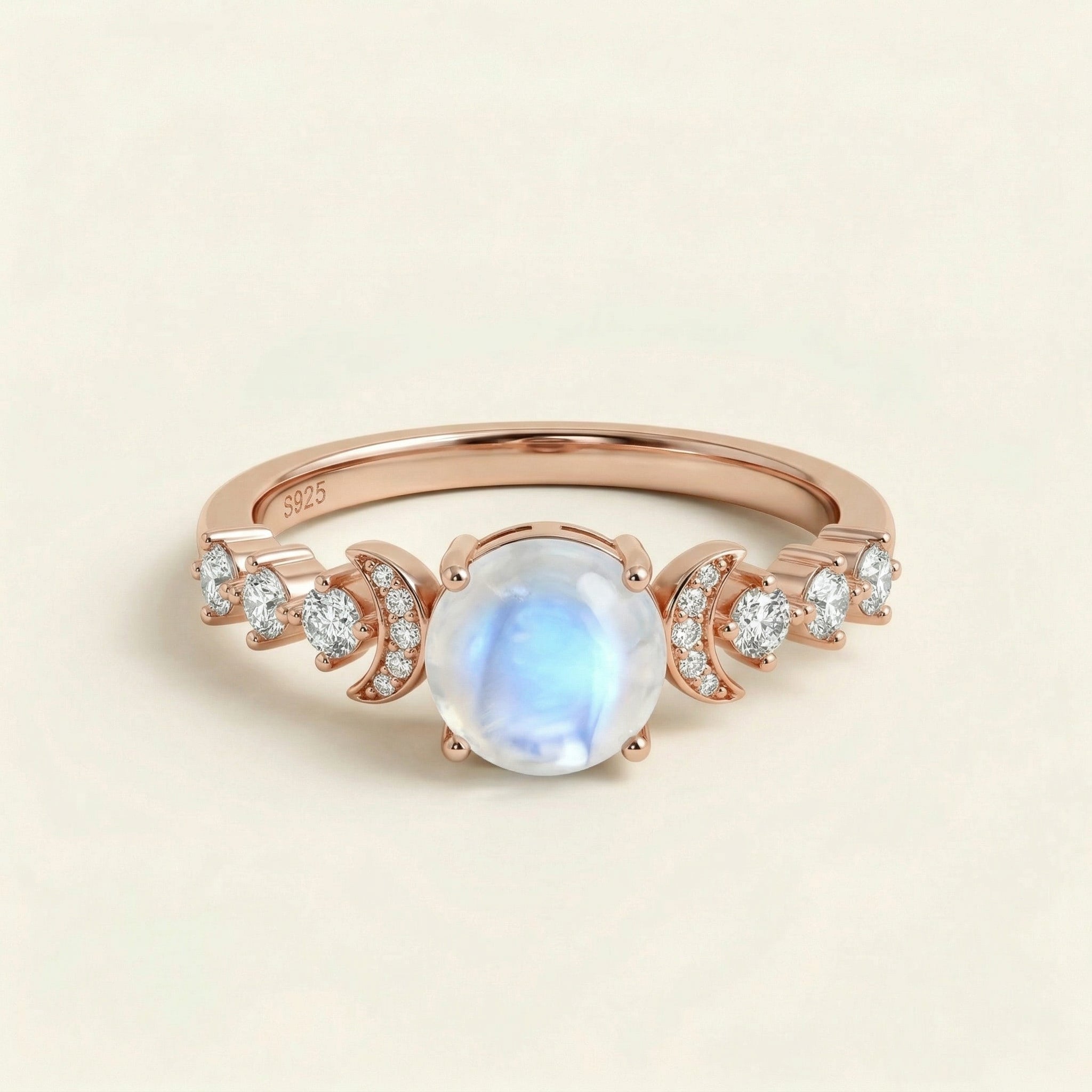 Moonstone Ring - Double Moon