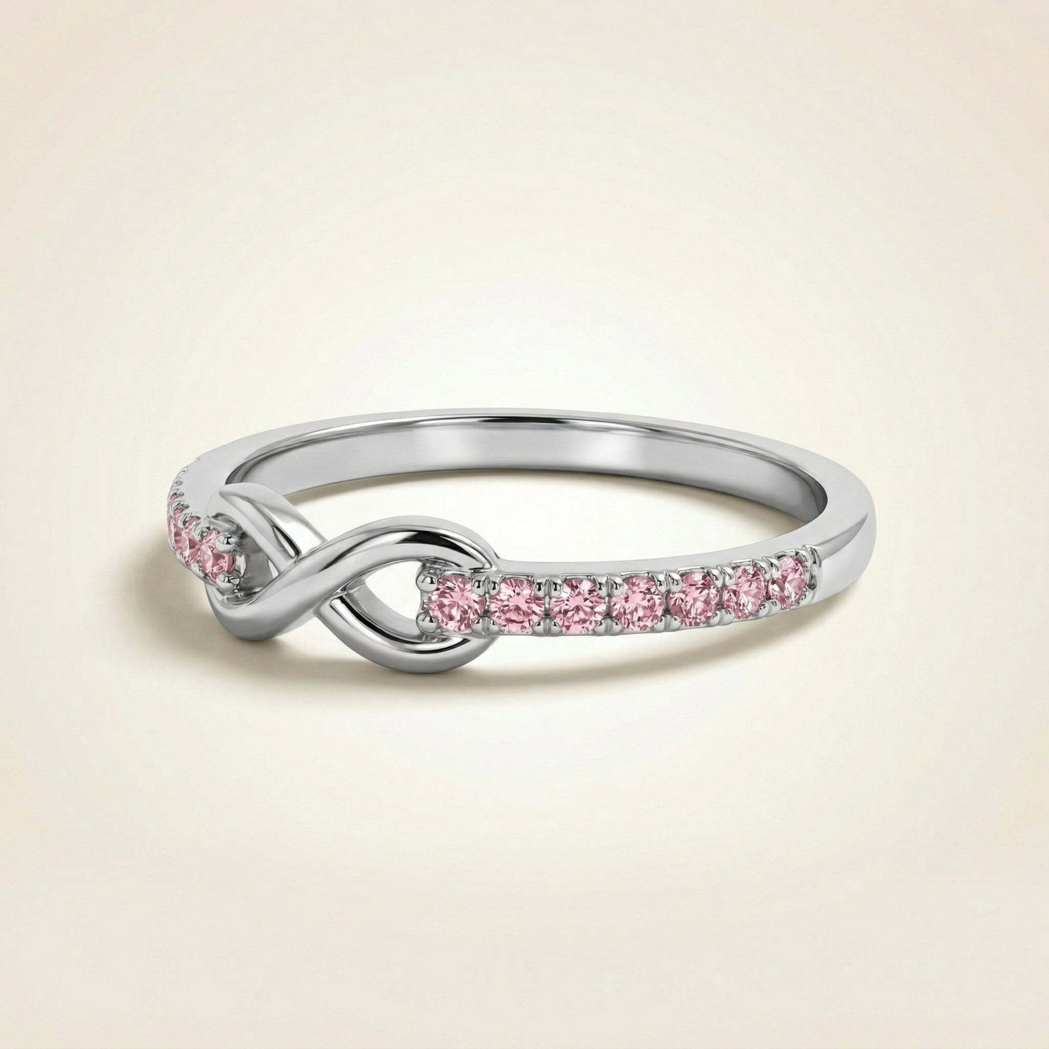 Rose Quartz Ring - Infinity