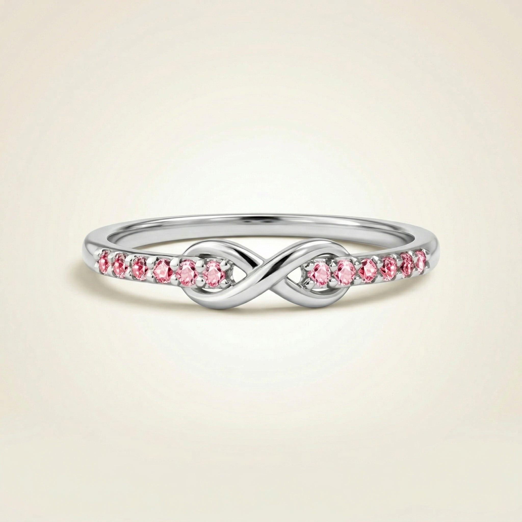 Rose Quartz Ring - Infinity