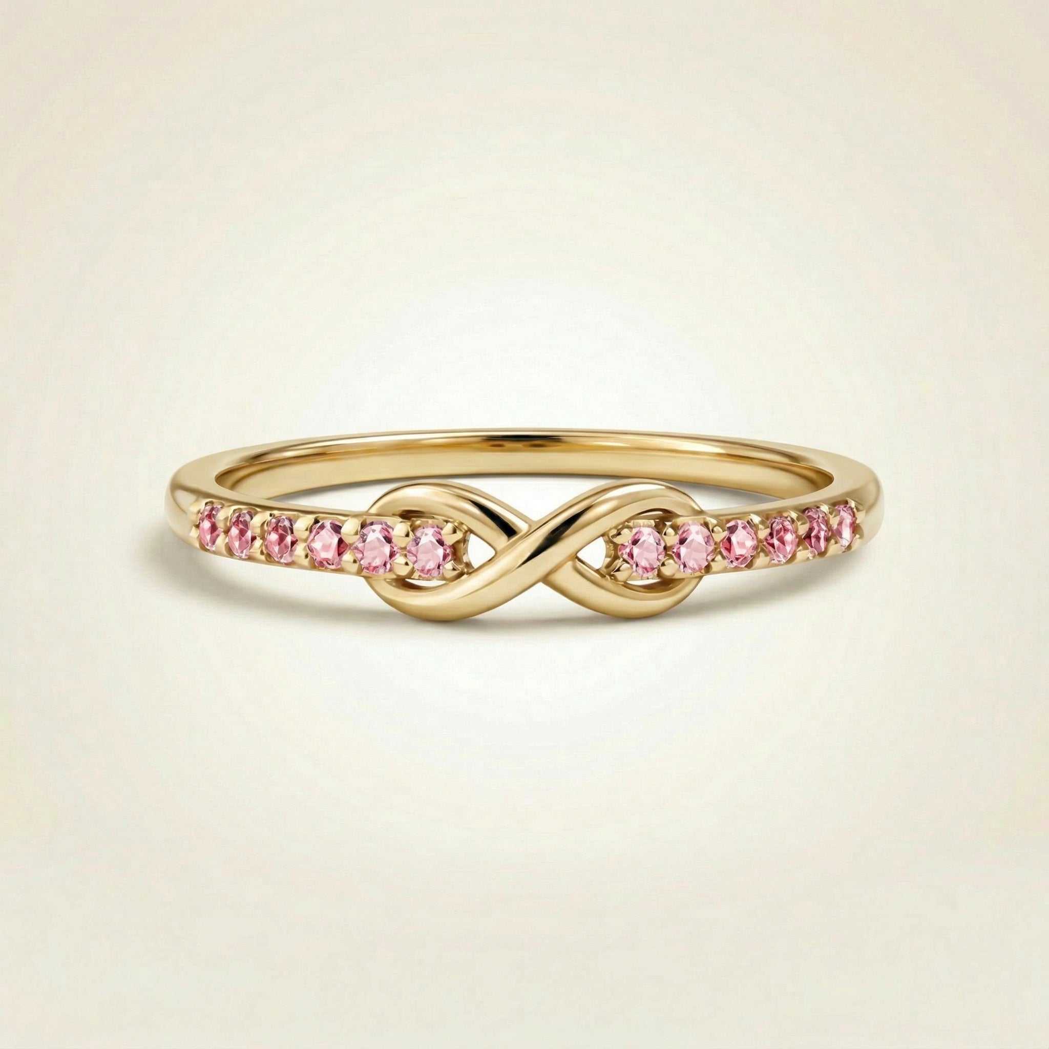 Rose Quartz Ring - Infinity