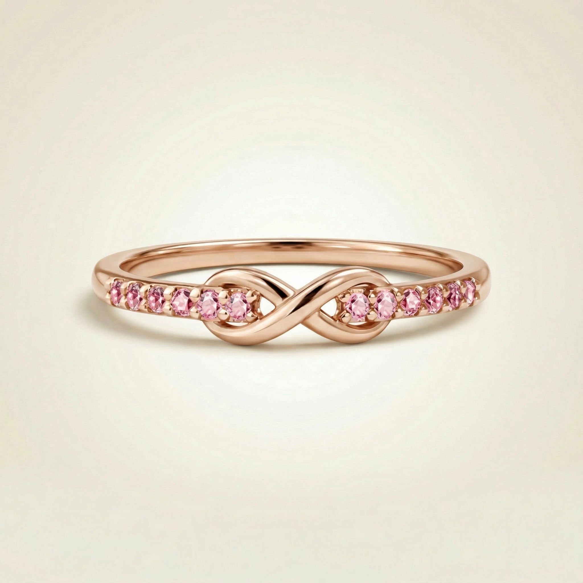 Rose Quartz Ring - Infinity