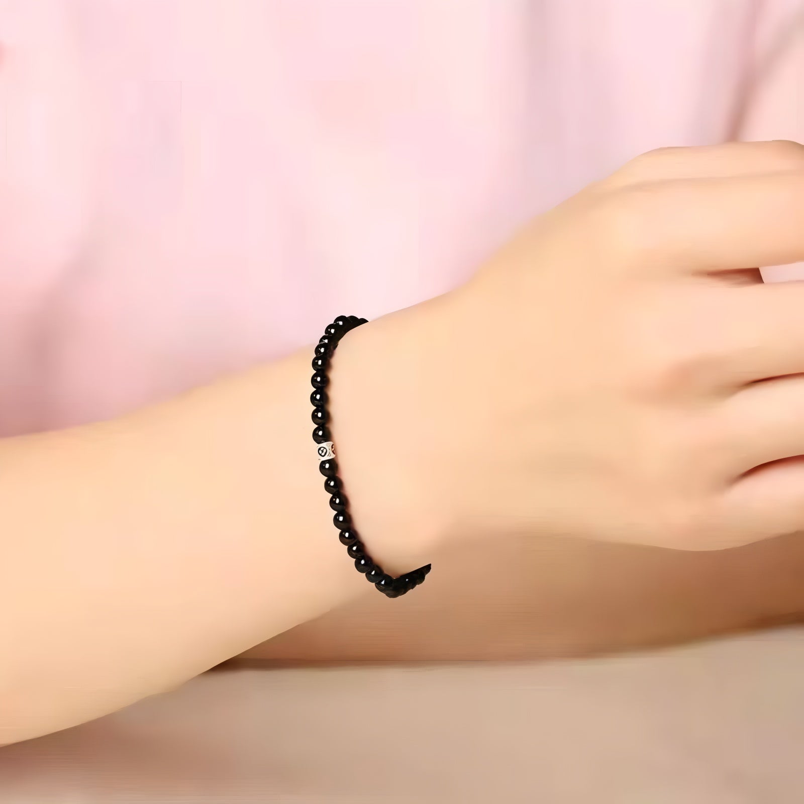 Obsidian Pearl Set - Necklace & Bracelet