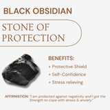 Obsidian Necklace - Circle Medallion