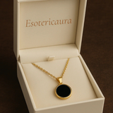 Obsidian Necklace - Circle Medallion