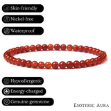 Carnelian Bracelet - Pearls