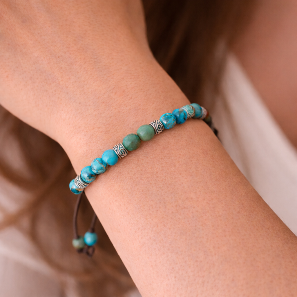 Tibetan Energy Bracelet - Blue Jasper