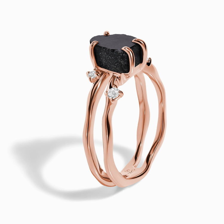 Obsidian Double Ring