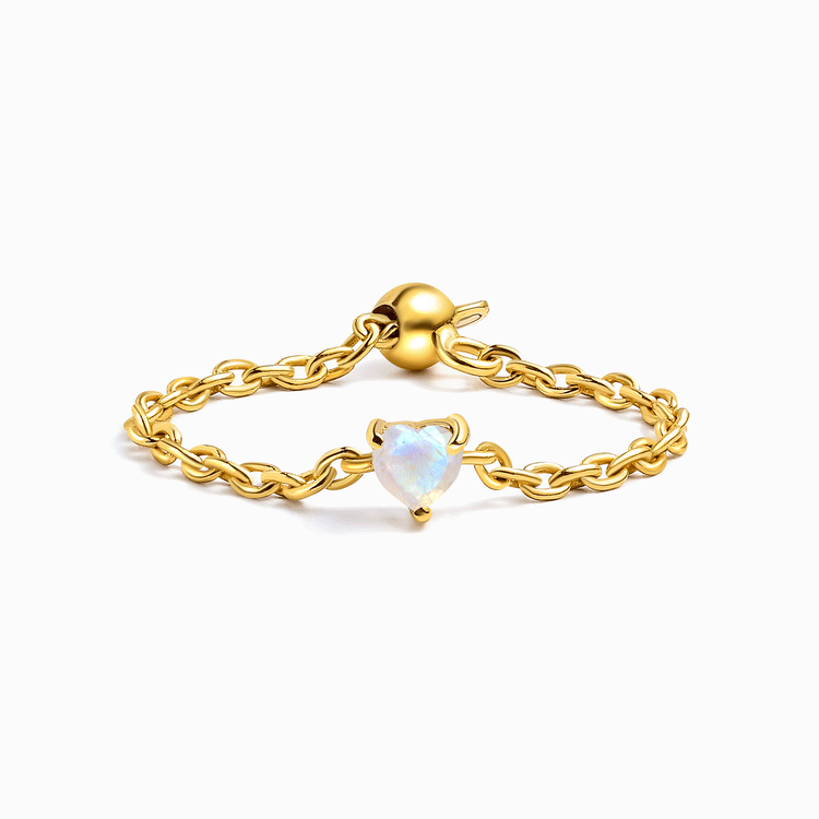 Moonstone Ring - Heart Shape