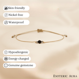 Obsidian Bracelet - Natural Cord