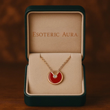 Carnelian Necklace - Circle Pendant