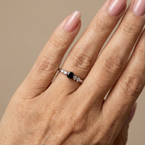 Obsidian Ring - Pearl Cut