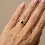 Obsidian Ring - Pearl Cut