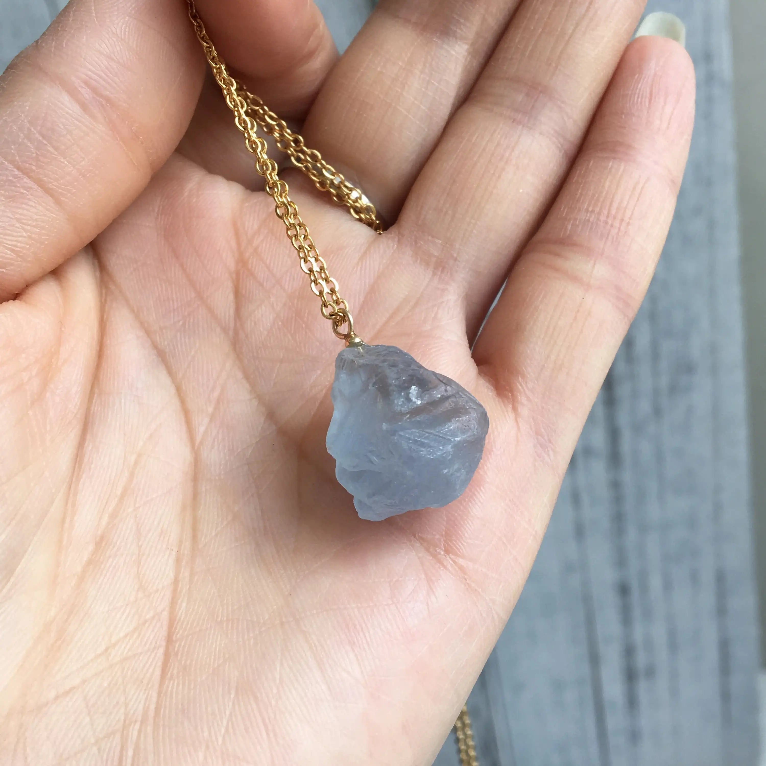 Clear Quartz Necklace - Unprocessed