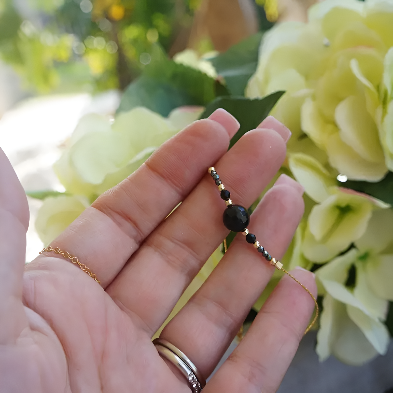 Tourmaline Necklace - Delicate Pearls