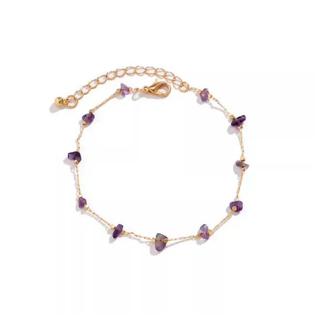 Amethyst Armband - Naturperlen S925 Silber - legiert