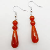 Carnelian Earrings - Teardrops