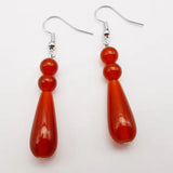 Carnelian Earrings - Teardrops