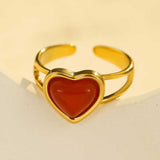 Carnelian Ring - Heart Shape
