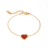 Carnelian Bracelet - Heart Shape