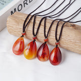 Carnelian Necklace - Teardrop