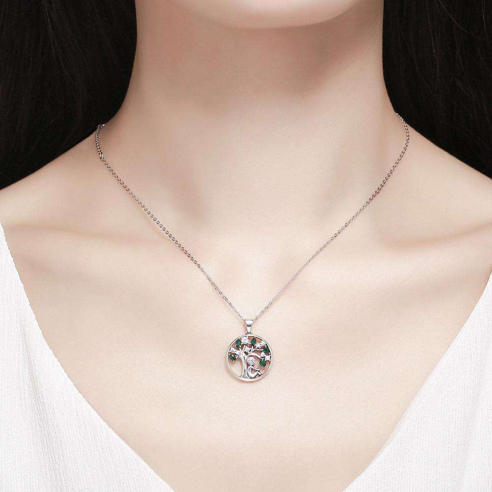 Tree of Life Necklace with Zirconia