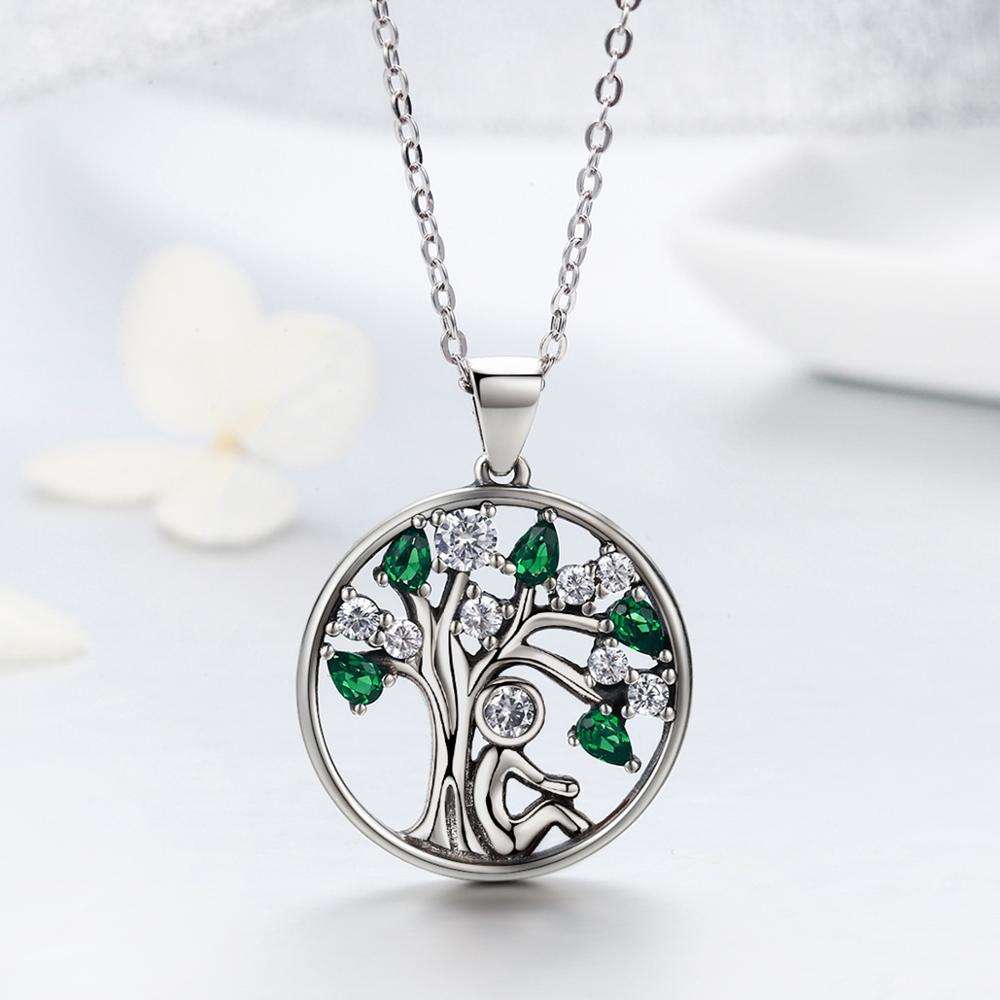 Tree of Life Necklace with Zirconia