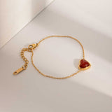 Carnelian Bracelet - Heart Shape
