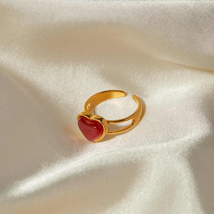 Carnelian Ring - Heart Shape