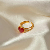 Carnelian Ring - Heart Shape