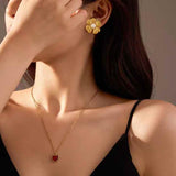 Carnelian Necklace - Heart Shape