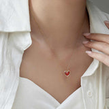 Carnelian Necklace - Heart Shape