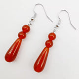Carnelian Earrings - Teardrops