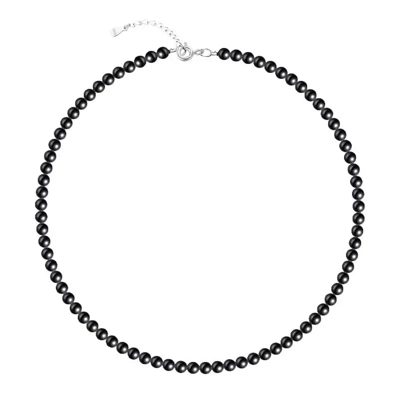 Obsidian Pearl Set - Necklace & Bracelet