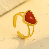 Carnelian Ring - Heart Shape