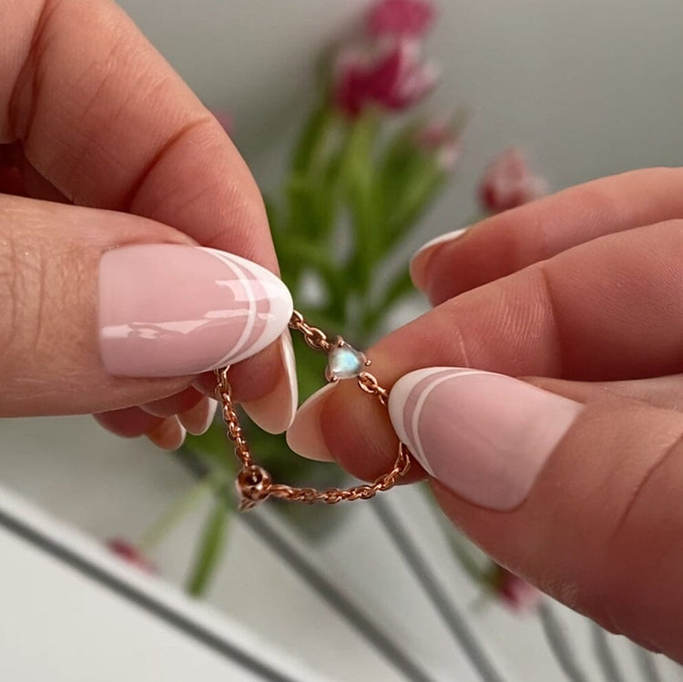 Moonstone Ring - Heart Shape