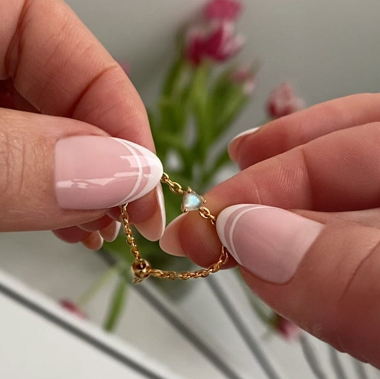 Moonstone Ring - Heart Shape