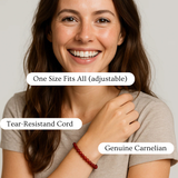 Carnelian Bracelet - Pearls