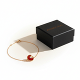 Carnelian Bracelet - Circle Pendant