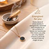 Obsidian Necklace - Circle Medallion