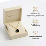 Obsidian Necklace - Circle Medallion