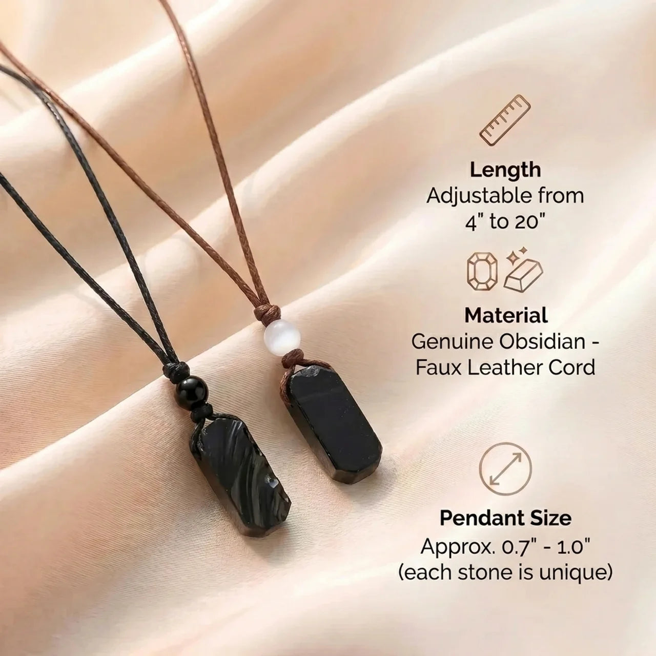Obsidian Necklace- Nature