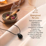 Obsidian Necklace - Natural Necklace Teardrop Shape