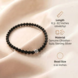 Obsidian Bracelet - Pearls