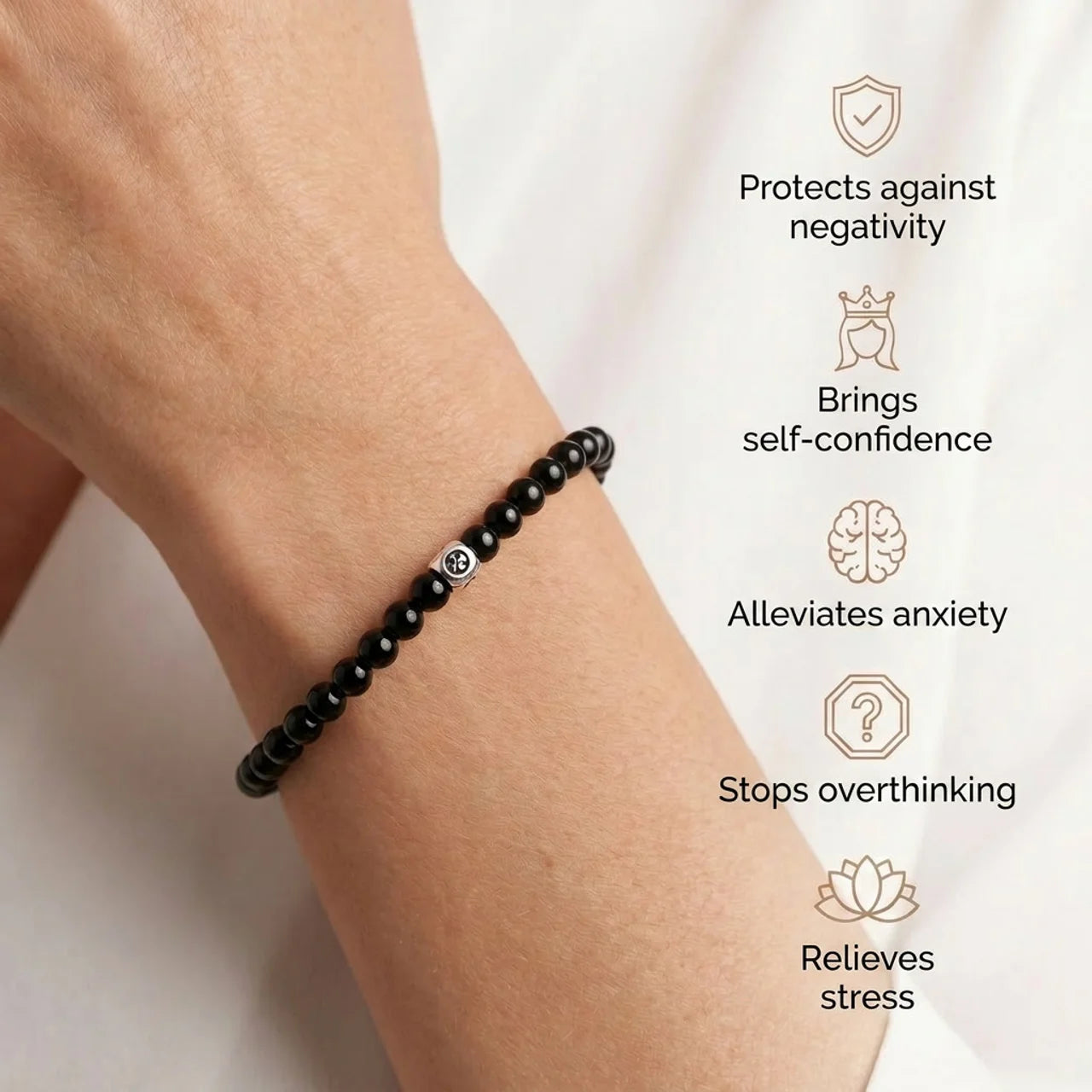 Obsidian Bracelet - Pearls