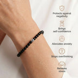 Obsidian Bracelet - Pearls