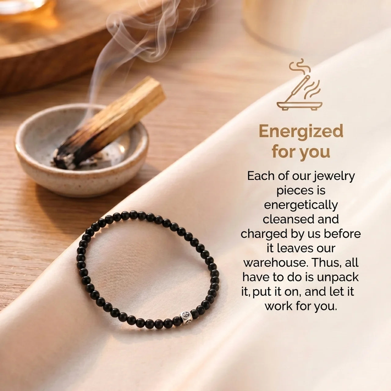 Obsidian Bracelet - Pearls